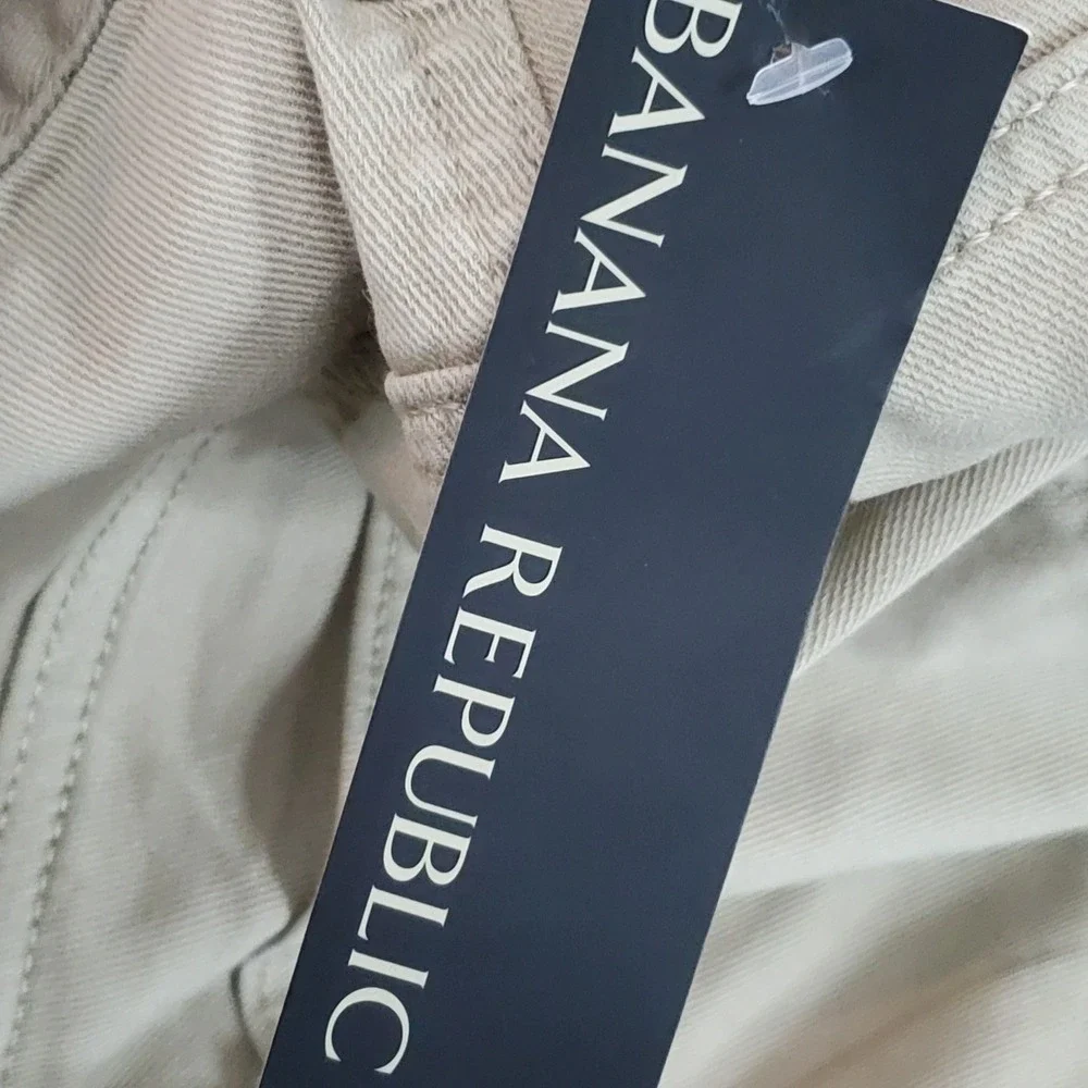 Banana Republic Men Pants 36X32 Tan Chino Twill Pants Slim 30